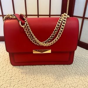 Michael Kors Red and gold Crossbody bag